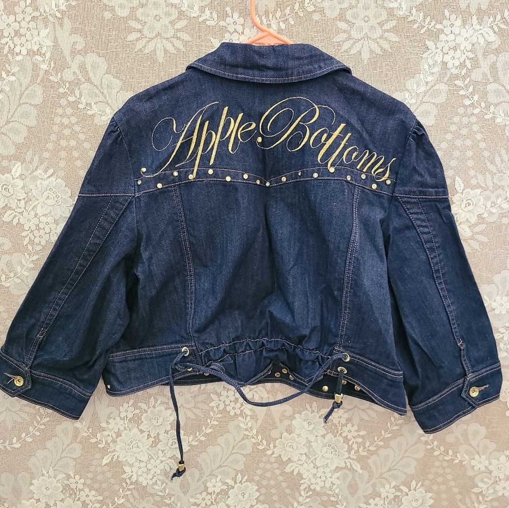 RARE Apple Bottoms Denim Jean Jacket 3X Apple Bottom Y2K 2000s Fashion Style